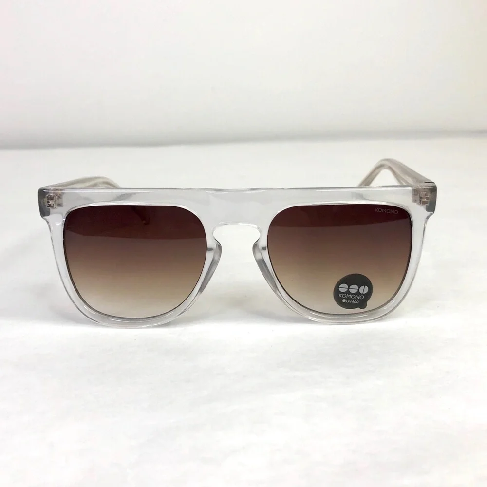 KOMONO Bennet Clear Sunglasses NEW oversized